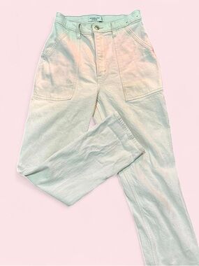 Abercrombie & Fitch Straight-Leg Jeans in Off-White